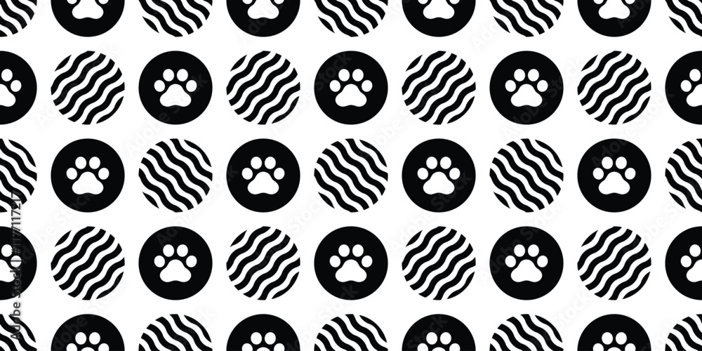 dog paw seamless pattern footprint wave polka dot cat pet french bulldog puppy kitten bear vector cartoon doodle tile background gift wrapping paper repeat wallpaper scarf isolated illustration design dog paw seamless pattern footprint wave polka dot cat pet french bulldog puppy kitten bear vector cartoon doodle tile background gift wrapping paper repeat wallpaper scarf isolated illustration design