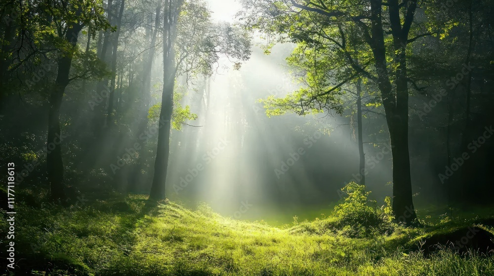 Sunbeams in the Mystical Forest: A Serene Nature Escape Sunbeams in the Mystical Forest: A Serene Nature Escape