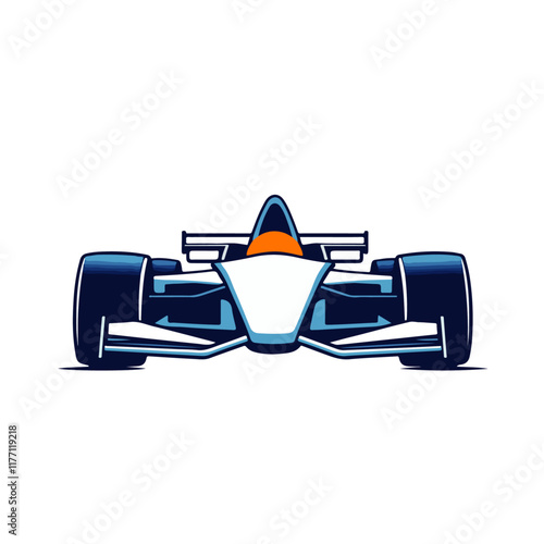 Formula One Racing Car: Front View 