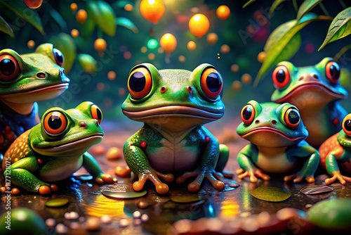 Adorable Frog Clipart: High-Resolution Images for Kids' Projects & Designs photo