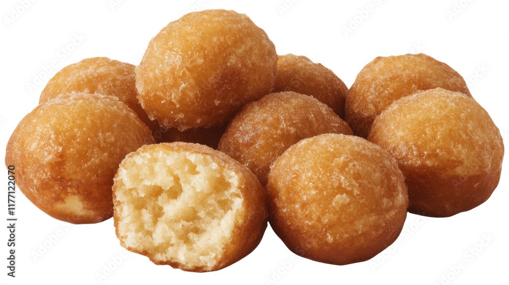 Donut holes, isolated on transparent or white background Donut holes, isolated on transparent or white background