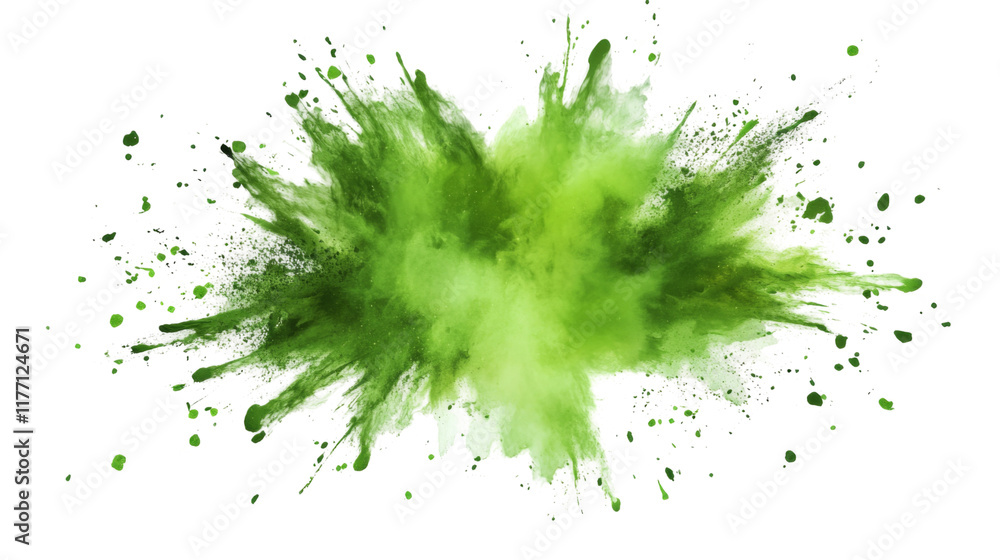 Dynamic Green Burst, isolated on transparent background Dynamic Green Burst, isolated on transparent background