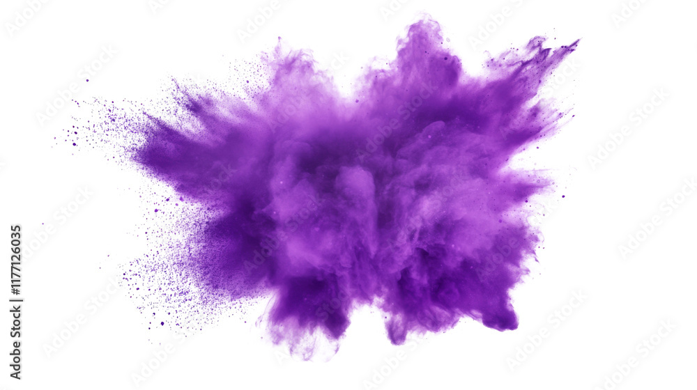 Fototapeta premium Dynamic Purple Burst, isolated on transparent background