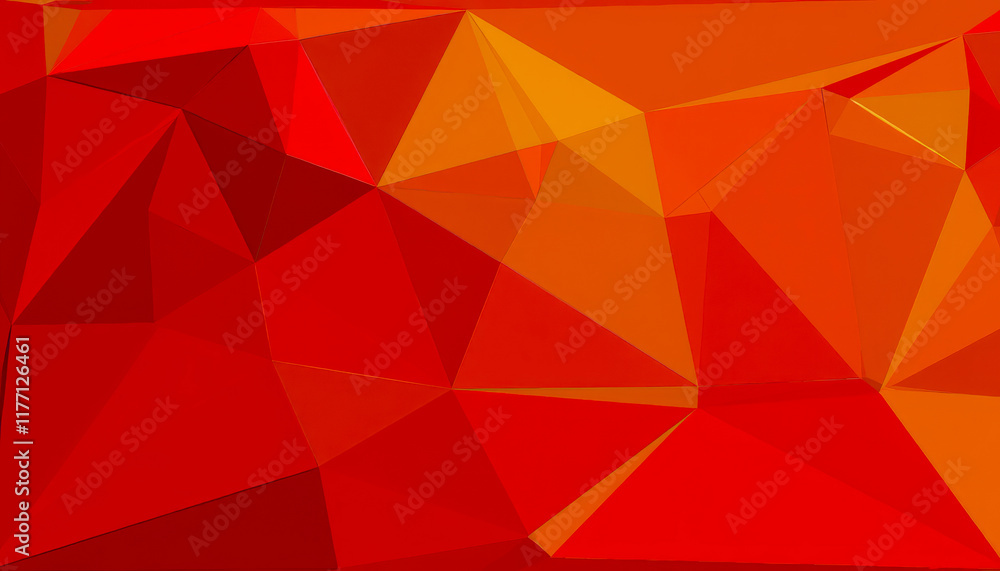 Fototapeta premium Abstract geometric shapes in red and orange tones