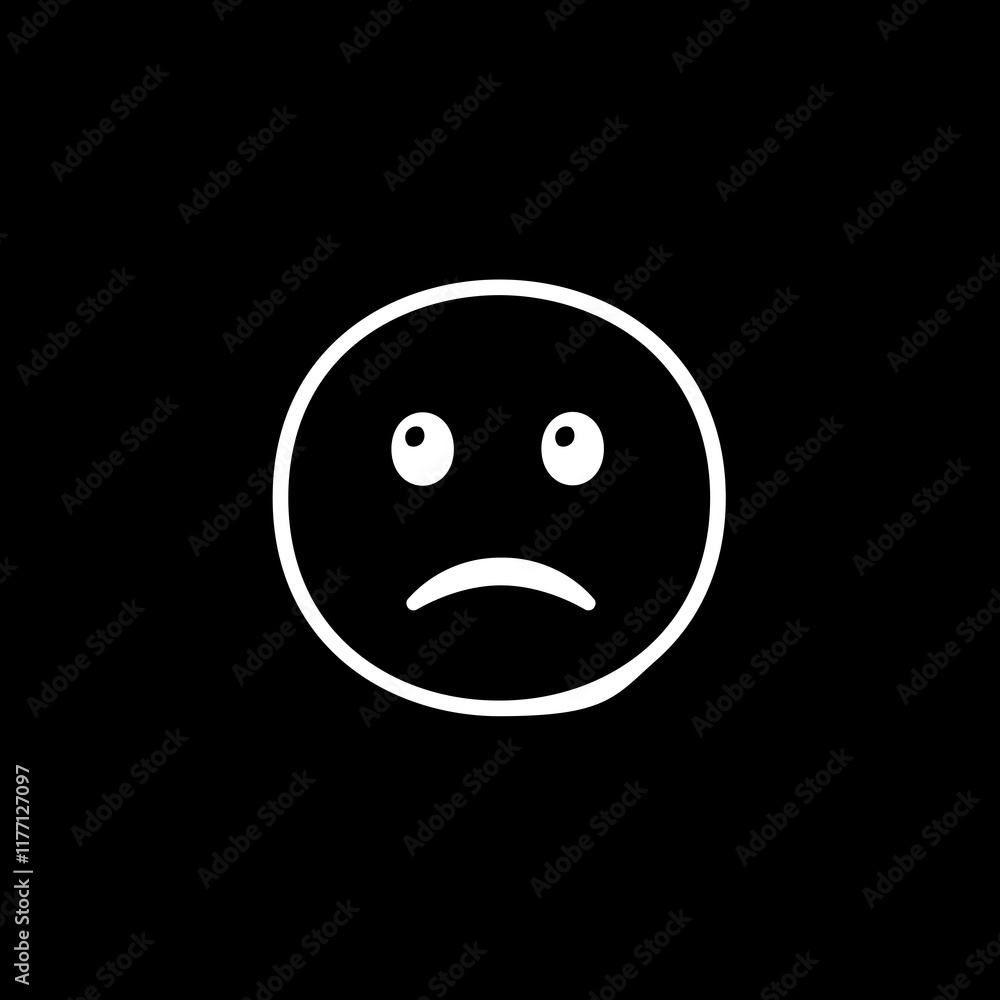 Fototapeta premium Sad Face Emoji 