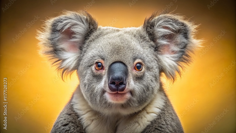 Obraz premium Adorable Koala Portrait: Direct Gaze, Wildlife Photography
