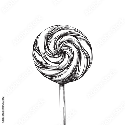 lollypop vector design isolated on white background - Lollipop sketch
