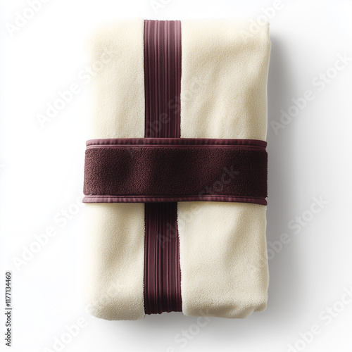 Top view of Towel, Towel maroon furniture piece, aerial view furniture photo