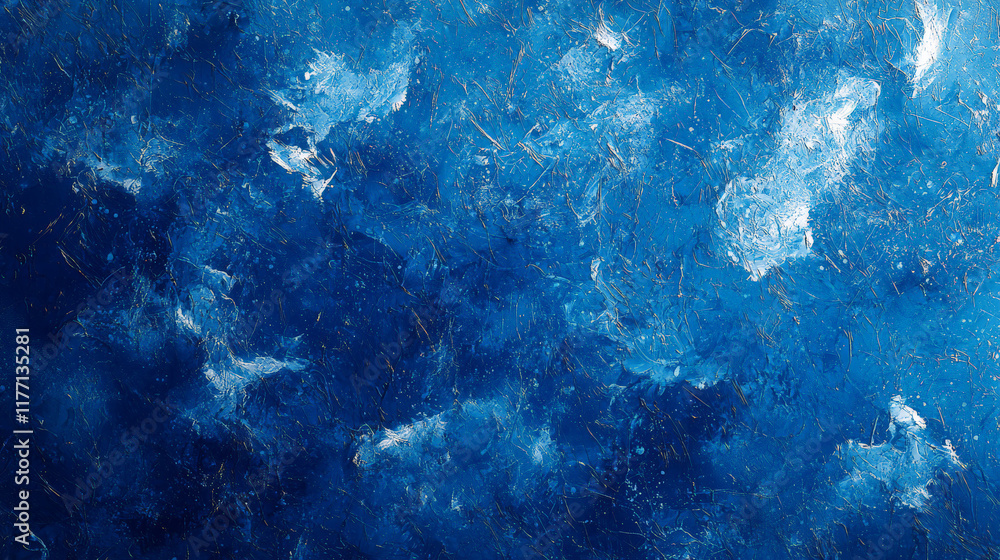 An abstract image of a noisy background in varying shades of blue, creating a sense of depth and texture.  Generative AI