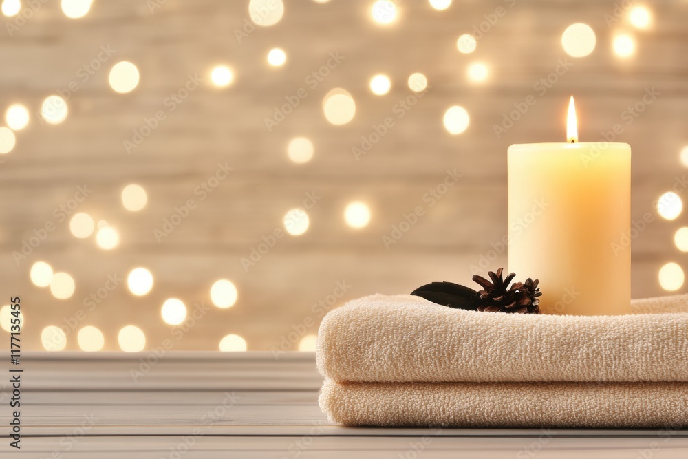 Candles cozy atmosphere with soft glowing lights Candles cozy atmosphere with soft glowing lights