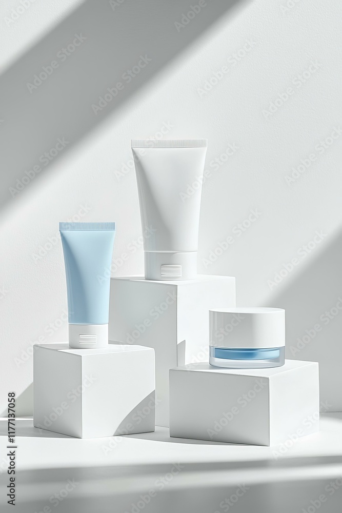 Cosmetic Products Display with Soft Light Cosmetic Products Display with Soft Light