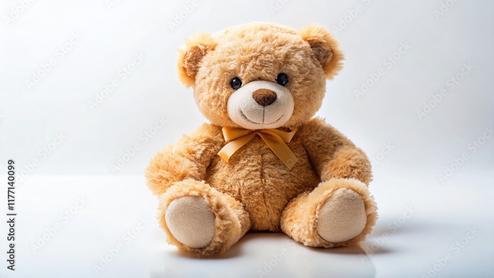 Adorable Teddy Bear on White Background - Soft Toy Photography Adorable Teddy Bear on White Background - Soft Toy Photography
