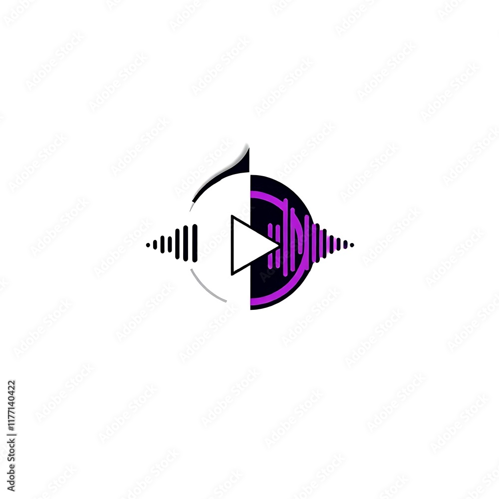 Audio Waveform Play Icon Audio Waveform Play Icon