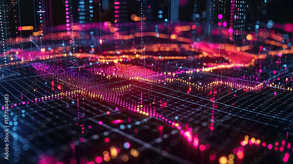 Obraz premium Abstract Digital Finance in the Online World By Mobile Internet, Transactions in Online Systems On the background is a digital map, internet, stock trading. Connected all over the world