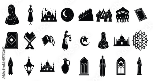 Mesmerizing Islamic Silhouettes Depicting Sincere Prayers holy faith  