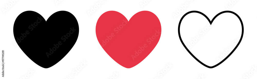 Vector set with hearts. Symbols of love. Valentine's day. Vector set with hearts. Symbols of love. Valentine's day.