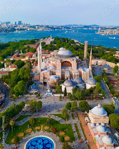 Obraz na plátně hagia sophia mosque (Ayasofya Camii) fatih istanbul