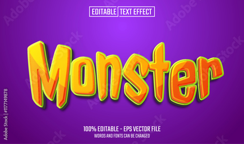 monster editable text effect