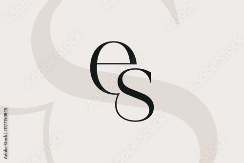 ES or SE letter logo icon design. Classic style luxury initials monogram.