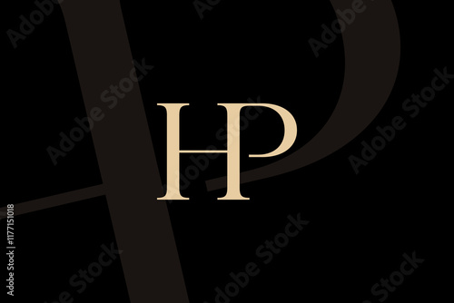 HP or PH letter logo icon design. Classic style luxury initials monogram.