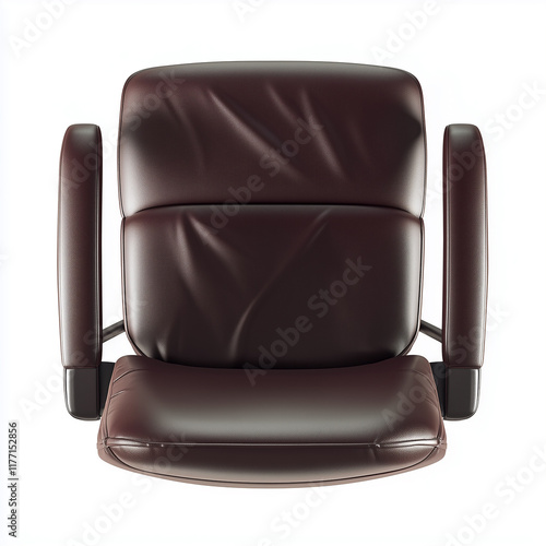 Office chair top view, Office chair maroon furniture design, top view furniture photo