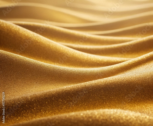 Gradient golden waves background