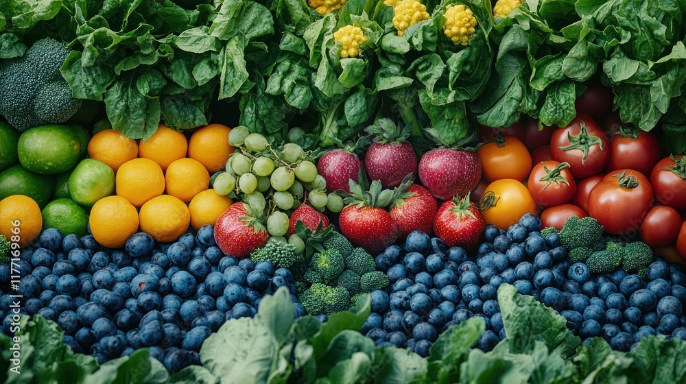 Vibrant colorful fruits and vegetables. Vibrant colorful fruits and vegetables.