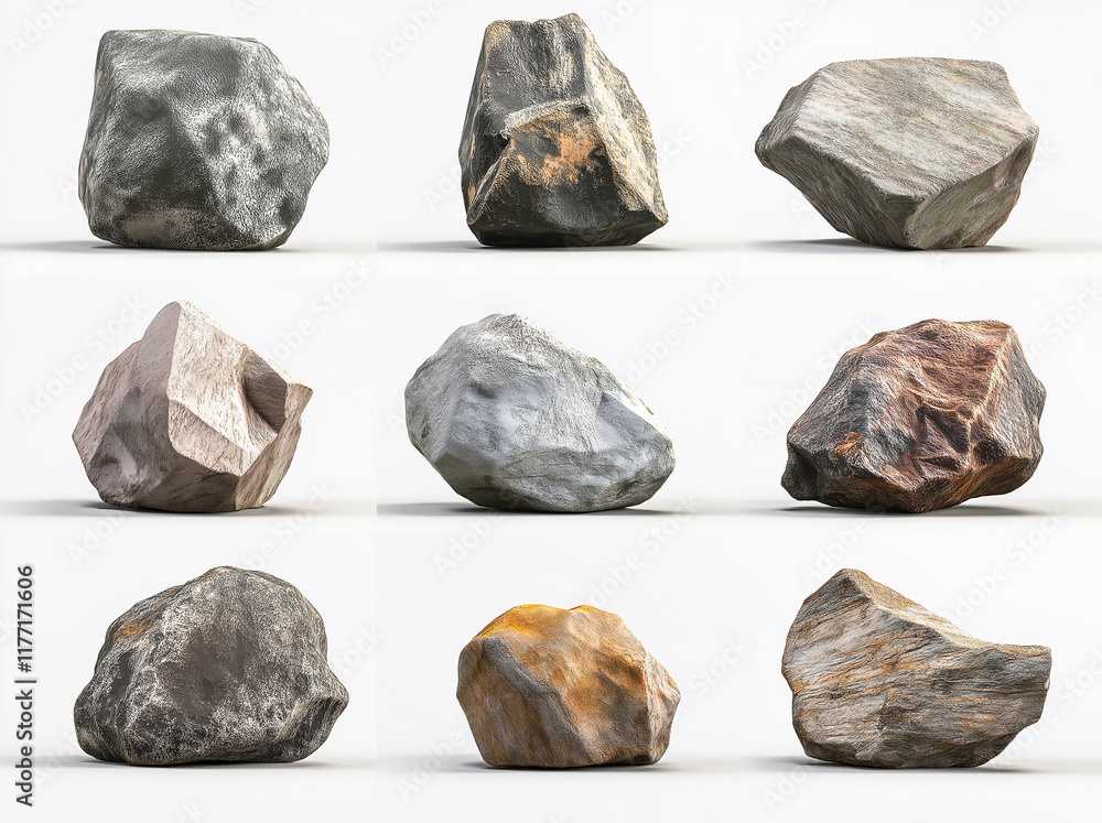 Set of stones isolated on white background.collection of stone isolated on white background. Set of stones isolated on white background.collection of stone isolated on white background.