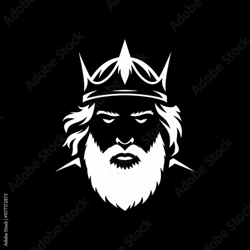 Wallpaper Mural Silhouette of a King with Crown and Beard Torontodigital.ca