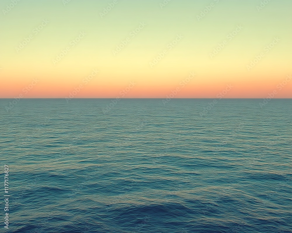 Calm ocean at sunset. Calm ocean at sunset.