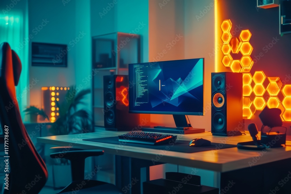 a modern home office setup a modern home office setup