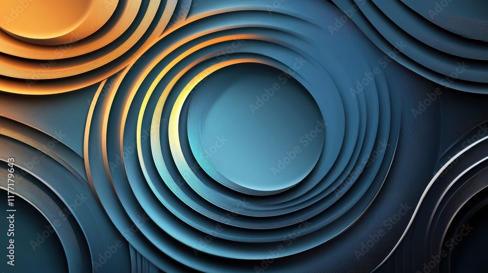 Tech abstract background with metallic circles. Geometric vector design Tech abstract background with metallic circles. Geometric vector design