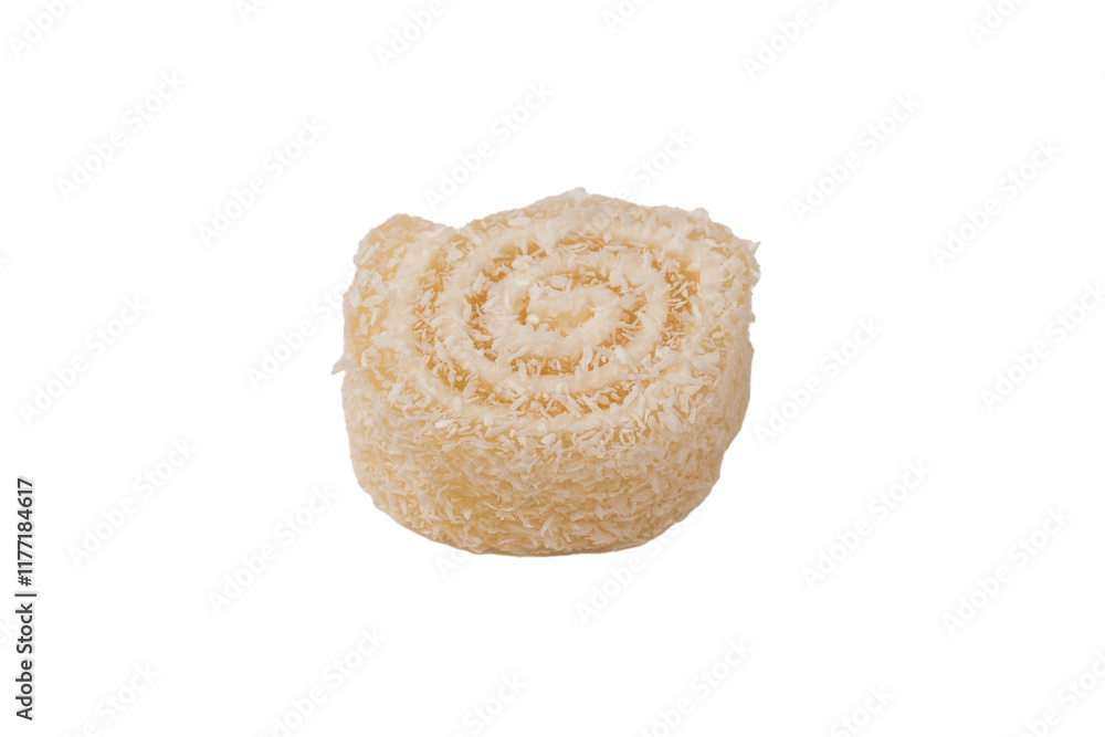 Coconut candy roll isolated on a white background. Coconut candy roll isolated on a white background.