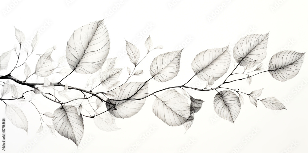 Fototapeta premium Colorful leaf pattern painting, bright natural concept