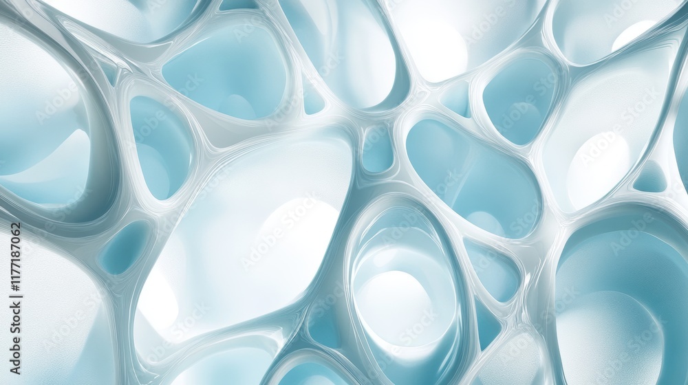 Abstract Light Blue Textures with Organic Shapes and Fluid Design Abstract Light Blue Textures with Organic Shapes and Fluid Design
