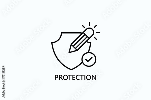 Protection Isolated Vector, Icon Or Logo Sign Symbol Illustration