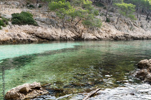 Obraz na płótnie Splendeurs des Calanques : Nature et Mer Méditerranéenne w salonie