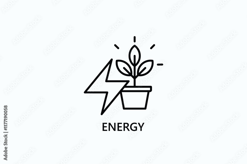 Energy Isolated Vector, Icon Or Logo Sign Symbol Illustration