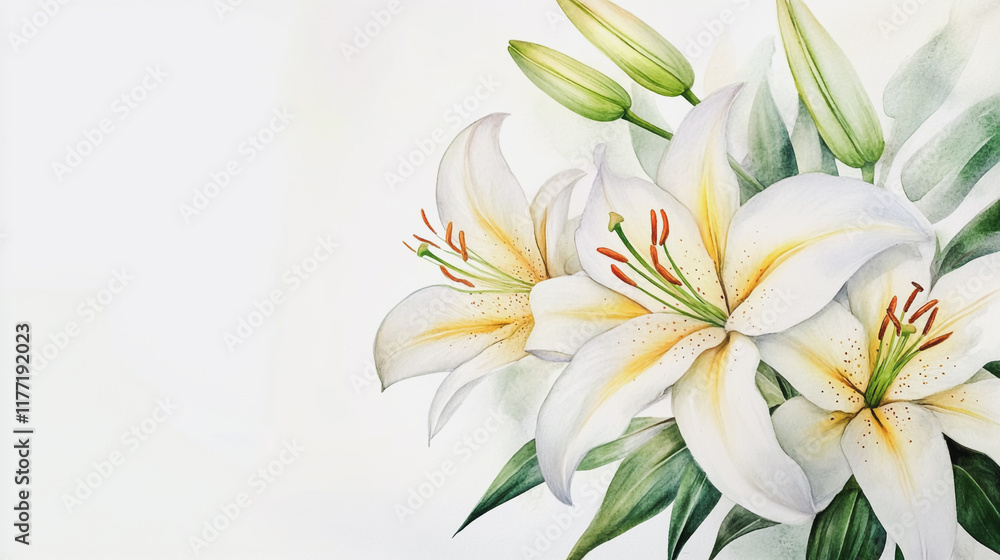 Fototapeta premium wedding invitation card background vector. Minimal hand painted watercolor botanical flowers texture template background. Design for wedding, vip cover, poster, rsvp moderncard.Valentine's Day