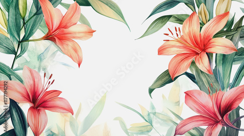 wedding invitation card background vector. Minimal hand painted watercolor botanical flowers texture template background. Design for wedding, vip cover, poster, rsvp moderncard.Valentine's Day