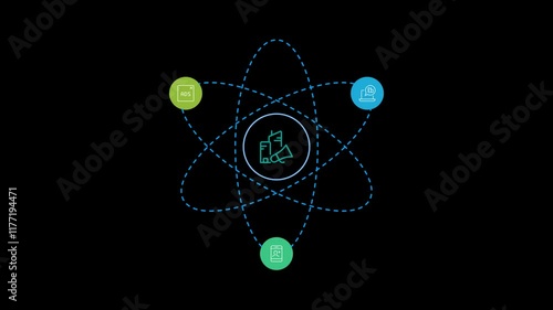 Circle arrow real estate marketing  refresh icon rotation animation 4k Transparent
