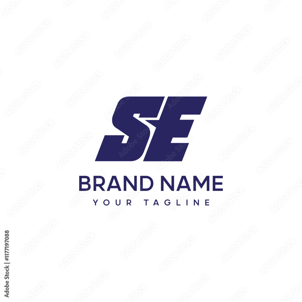 Fototapeta premium SE logo design vector template design for brand 