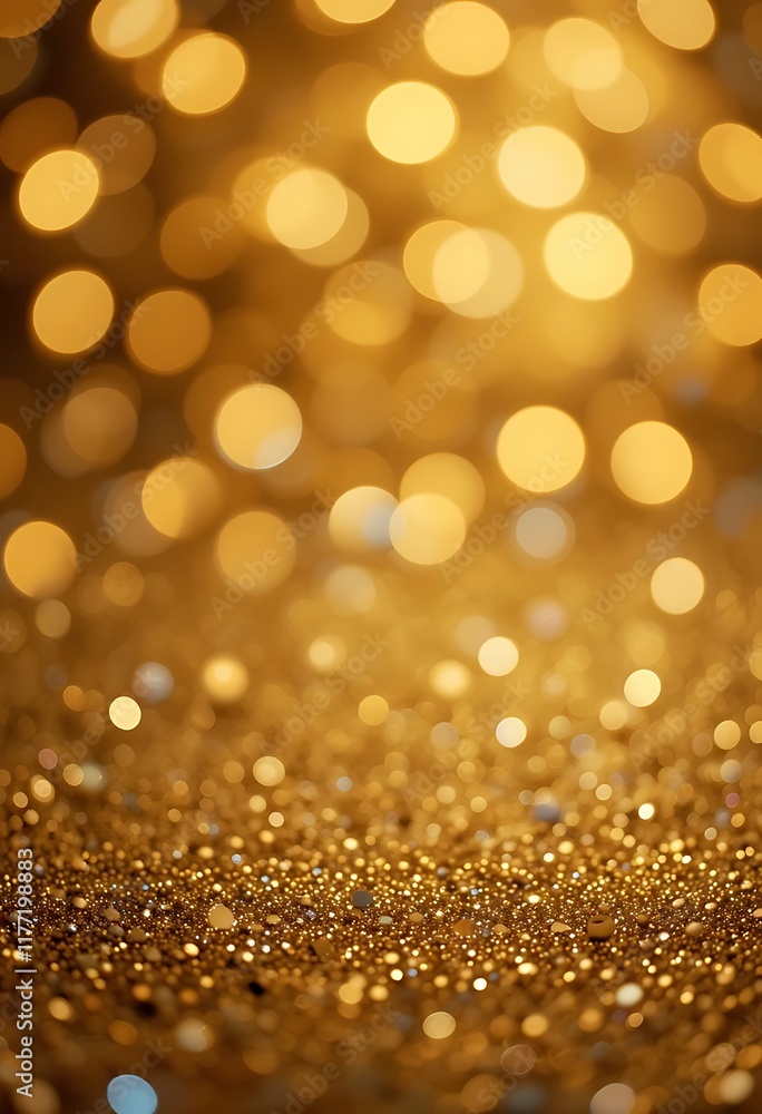 Golden Glitter Lights Background Shimmering Sparkle Golden Glitter Lights Background Shimmering Sparkle
