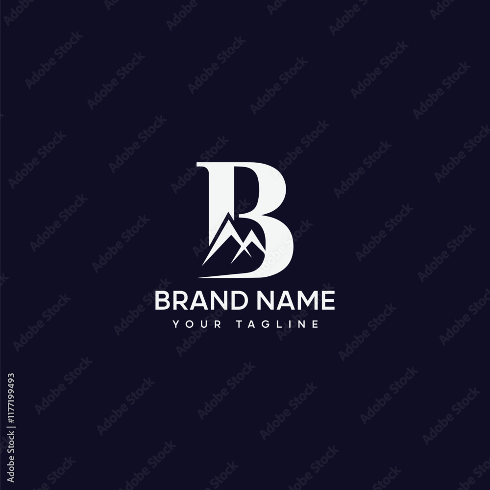 B Letter Mountain Logo Design with Vector Template.
B Letter Mountain Logo Design with Vector Template.