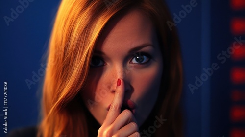 Close-up Portrait of a Woman with Red Hair