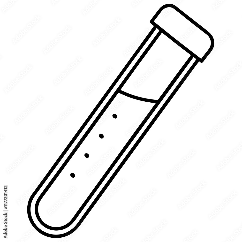 Clean and Simple Test Tube Outline Vector Clean and Simple Test Tube Outline Vector