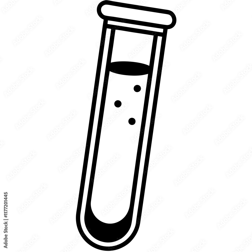 Clean and Simple Test Tube Outline Vector Clean and Simple Test Tube Outline Vector