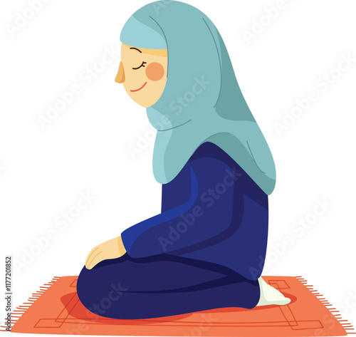 Muslim women is praying