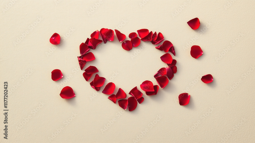 heart shape made of red rose petals on light background evokes love and romance heart shape made of red rose petals on light background evokes love and romance