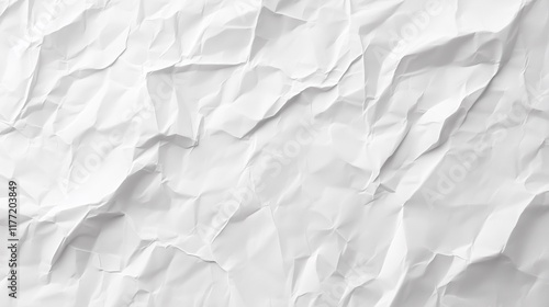 white crumpled paper texture background
